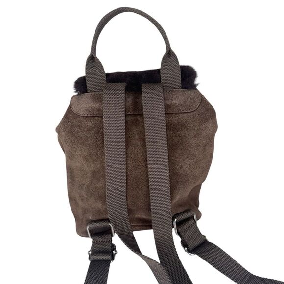 |EUC| UGG Nordie Shearling & Suede Brown Mini Backpack - Picture 7 of 8